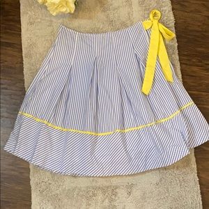 Lilly Pulitzer Blue and White Stripe Wrap Skirt